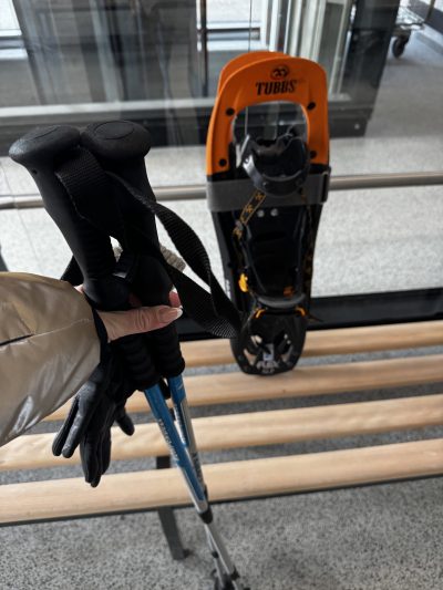 Jeanny beim Schneewandern